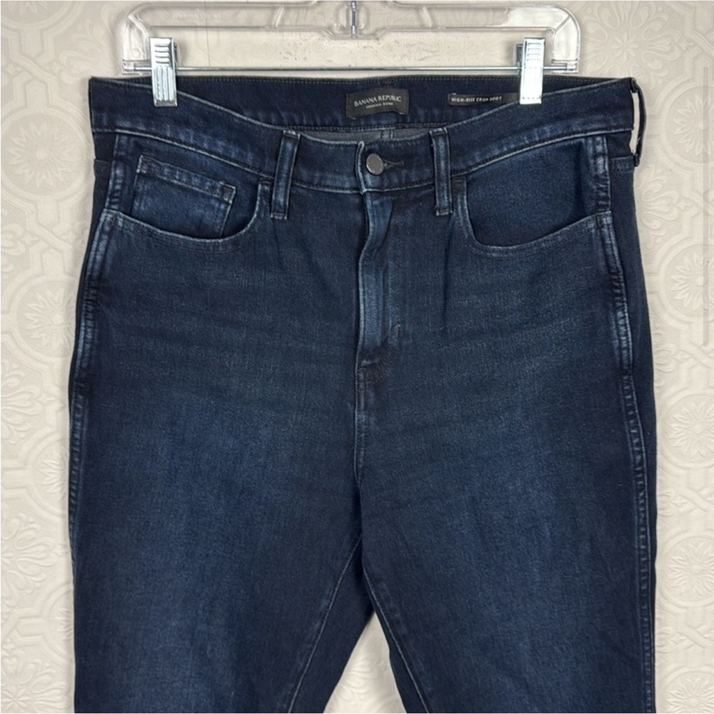 Banana Republic High Rise Crop Bootcut Boot Jeans Denim Dark Wash 30 Short - Picture 4 of 8